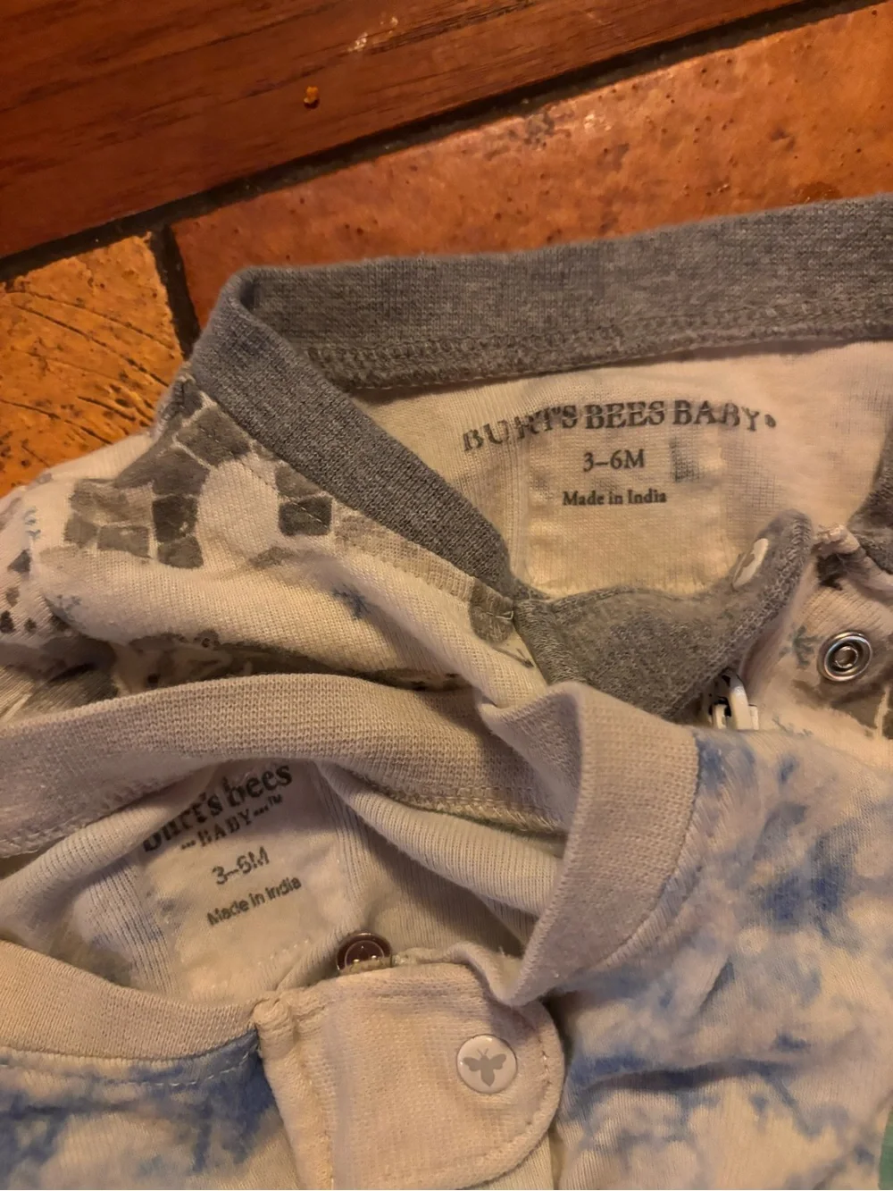 Baby Footed One-Piece Pajamas in Blue Tie-Dye and winter onesie bundle